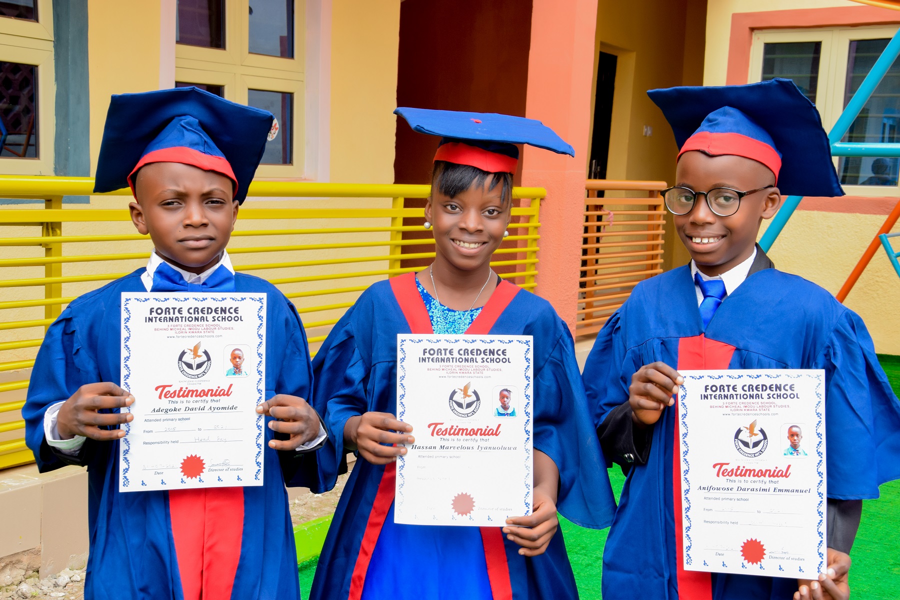 Graduands. - Hassan Marvelous, Anifowose Darasimi, Adegoke David